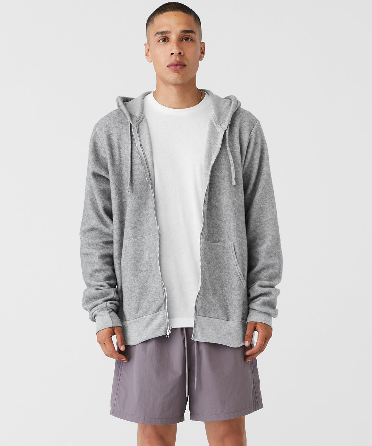 Athletic Heather - Unisex sueded fleece full-zip hoodie - GarmentEmbroidery