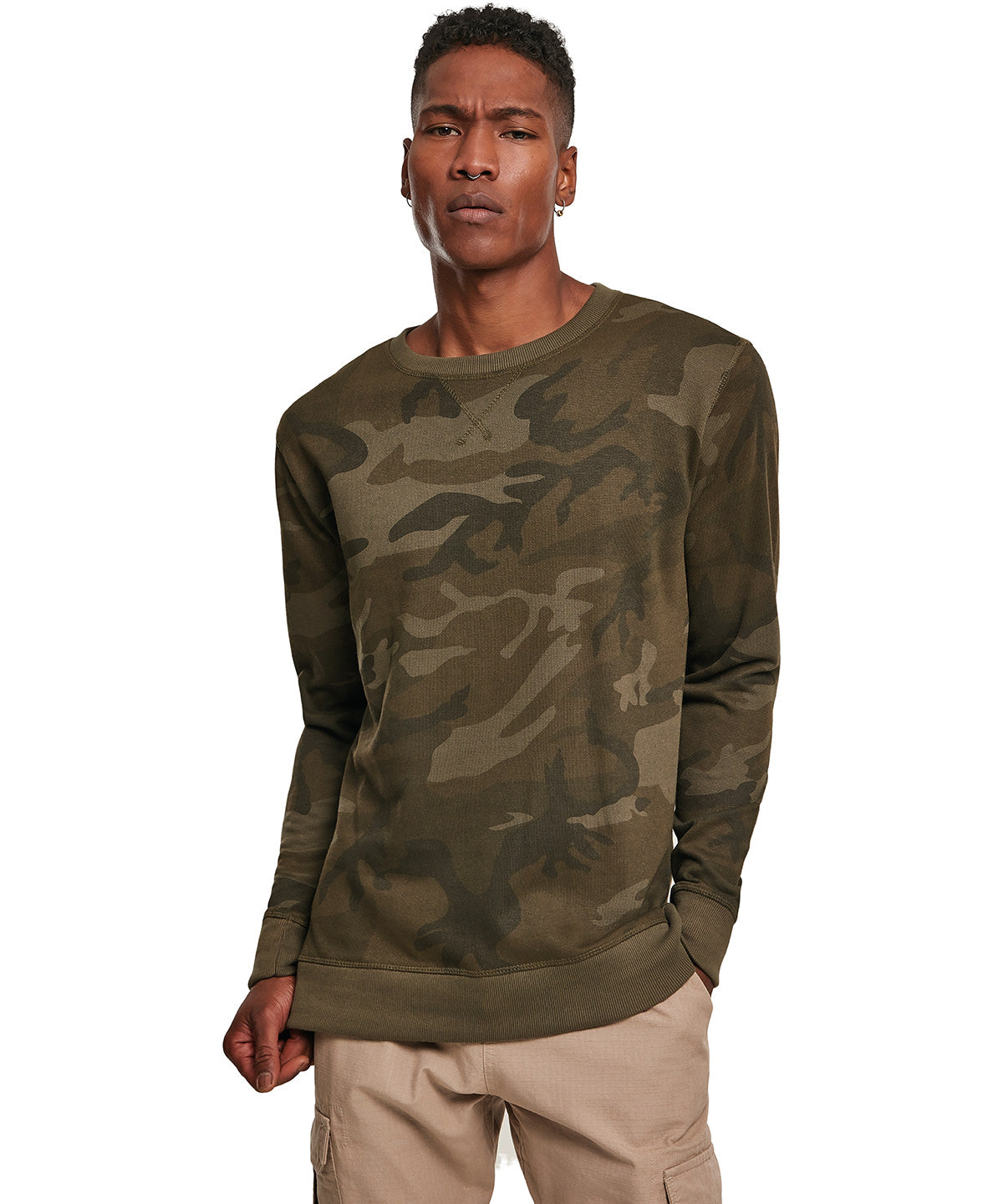 Olive Camo - Camo crew neck - GarmentEmbroidery