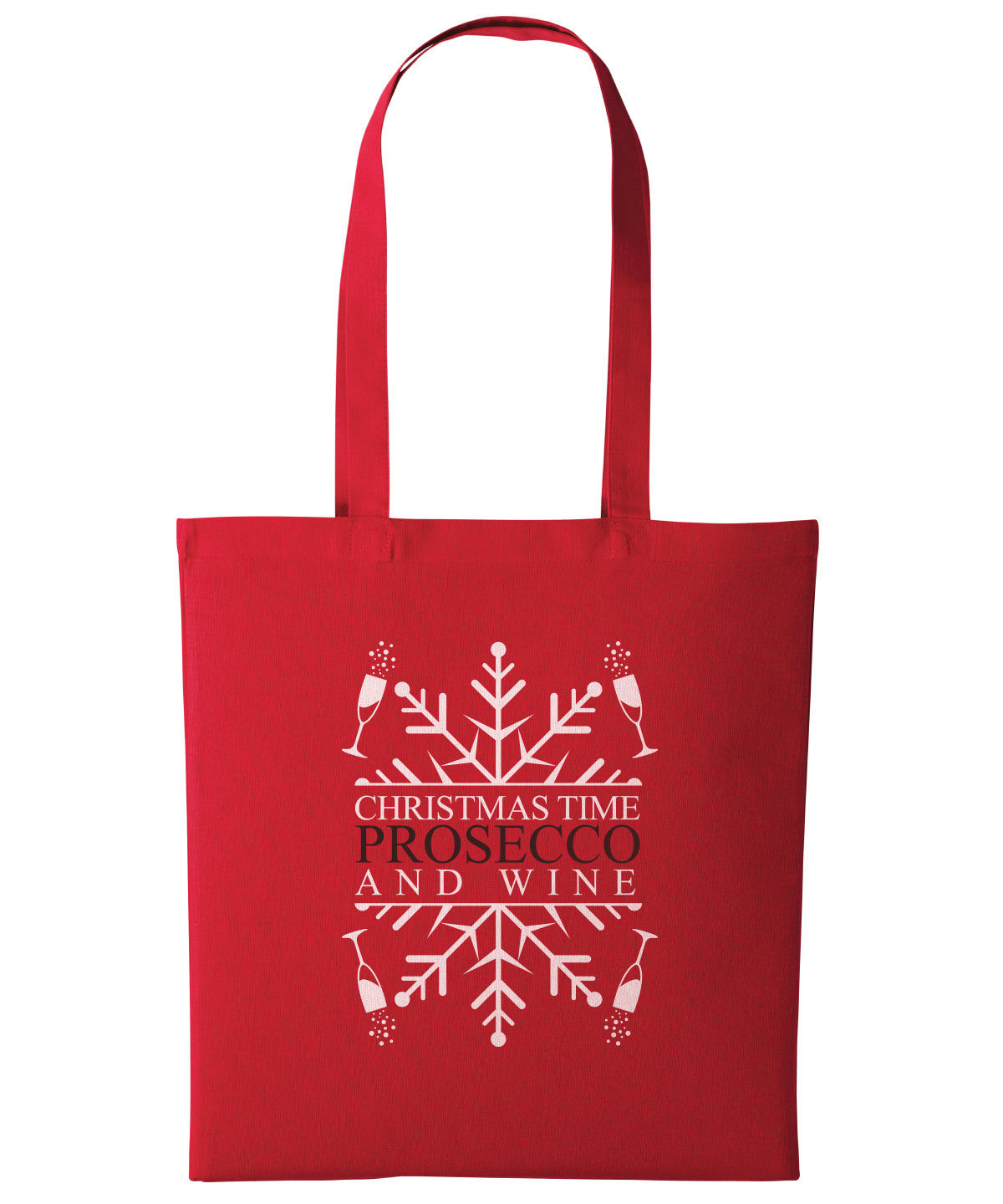 Red - Prosecco and wine shoulder shopper - GarmentEmbroidery