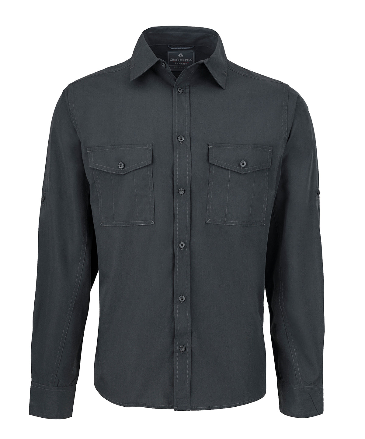 Carbon Grey - Expert Kiwi long-sleeved shirt - GarmentEmbroidery