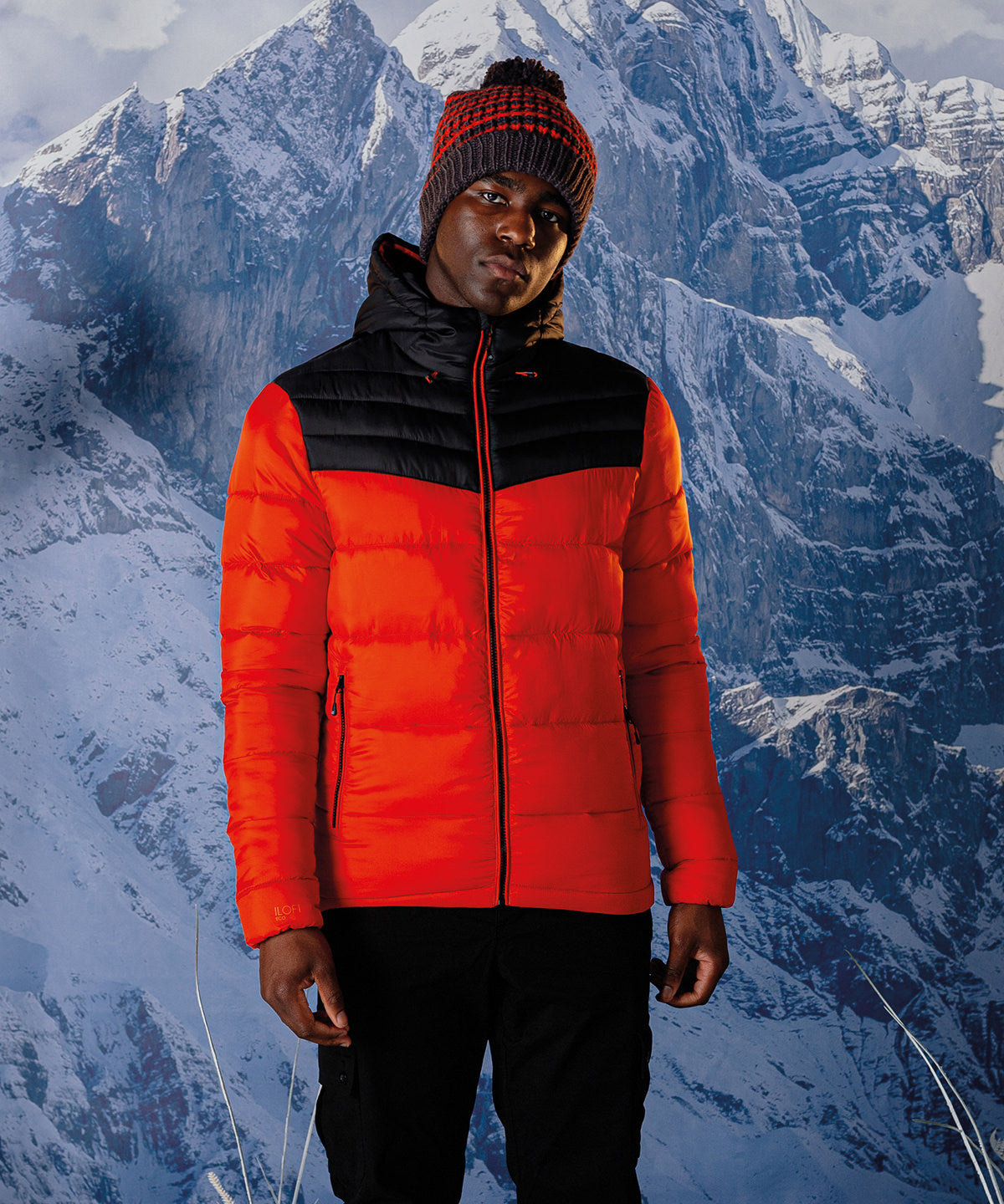 Dark Methyl/Nightfall Navy - Hot shot hooded baffle jacket - GarmentEmbroidery
