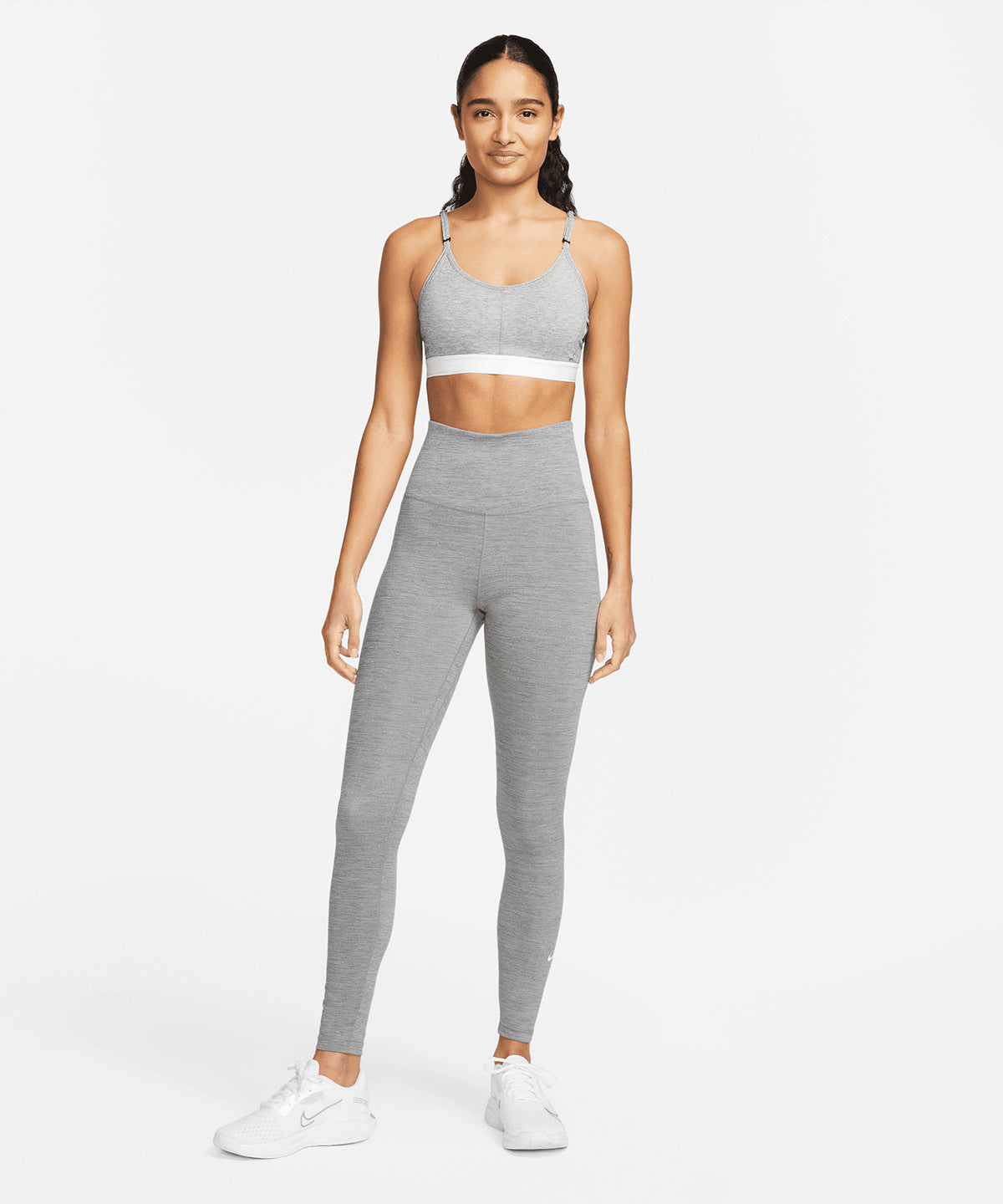 Cosmic Fuchsia/White - Women’s Nike One Dri-FIT high-rise leggings - GarmentEmbroidery