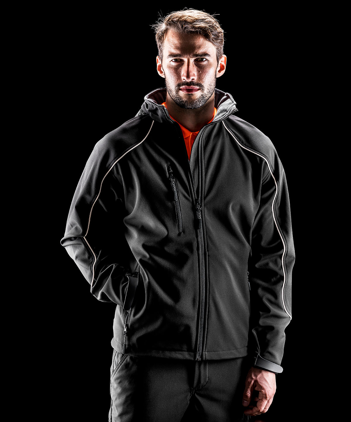 Grey/Black - Ripstop softshell workwear jacket - GarmentEmbroidery