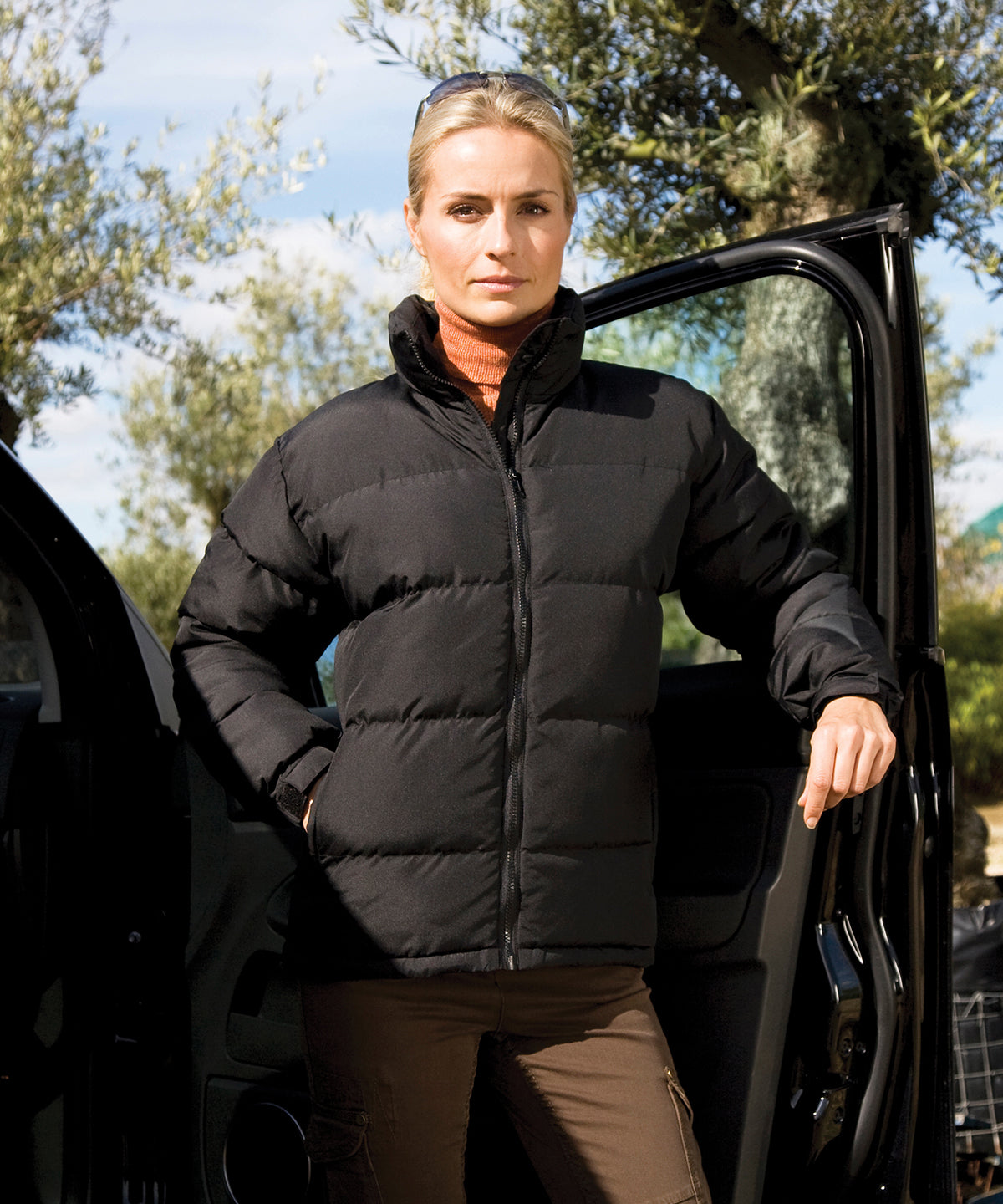 Black - Women's Holkham down-feel jacket - GarmentEmbroidery
