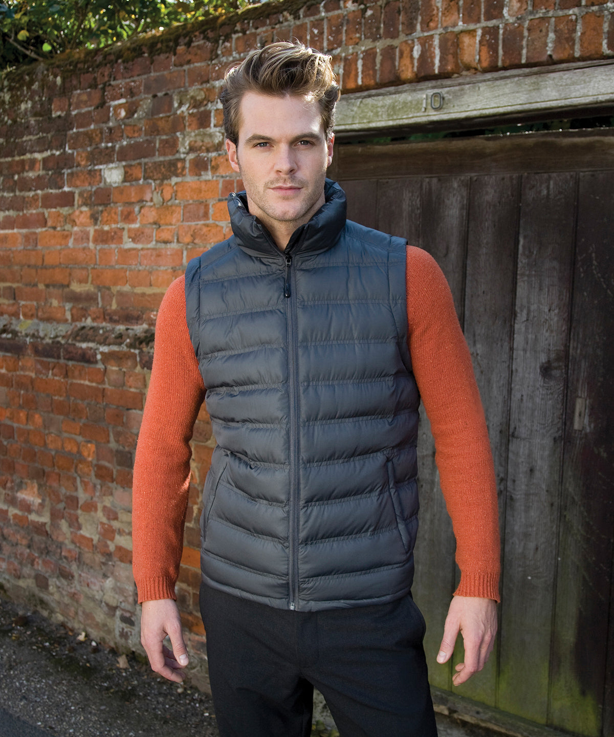 Frost Grey - Ice bird padded gilet - GarmentEmbroidery
