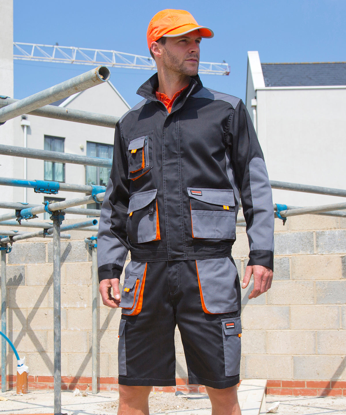 Royal/Navy/Orange - Work-Guard lite jacket - GarmentEmbroidery