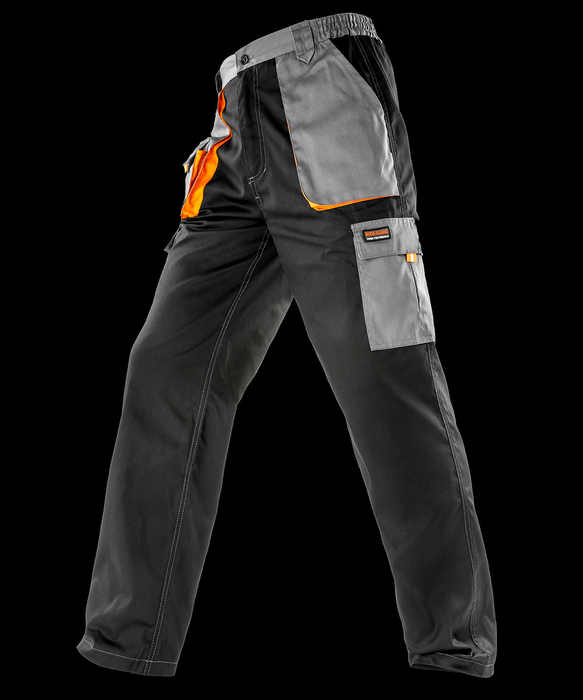 Grey/Black/Orange - Work-Guard lite trousers - GarmentEmbroidery