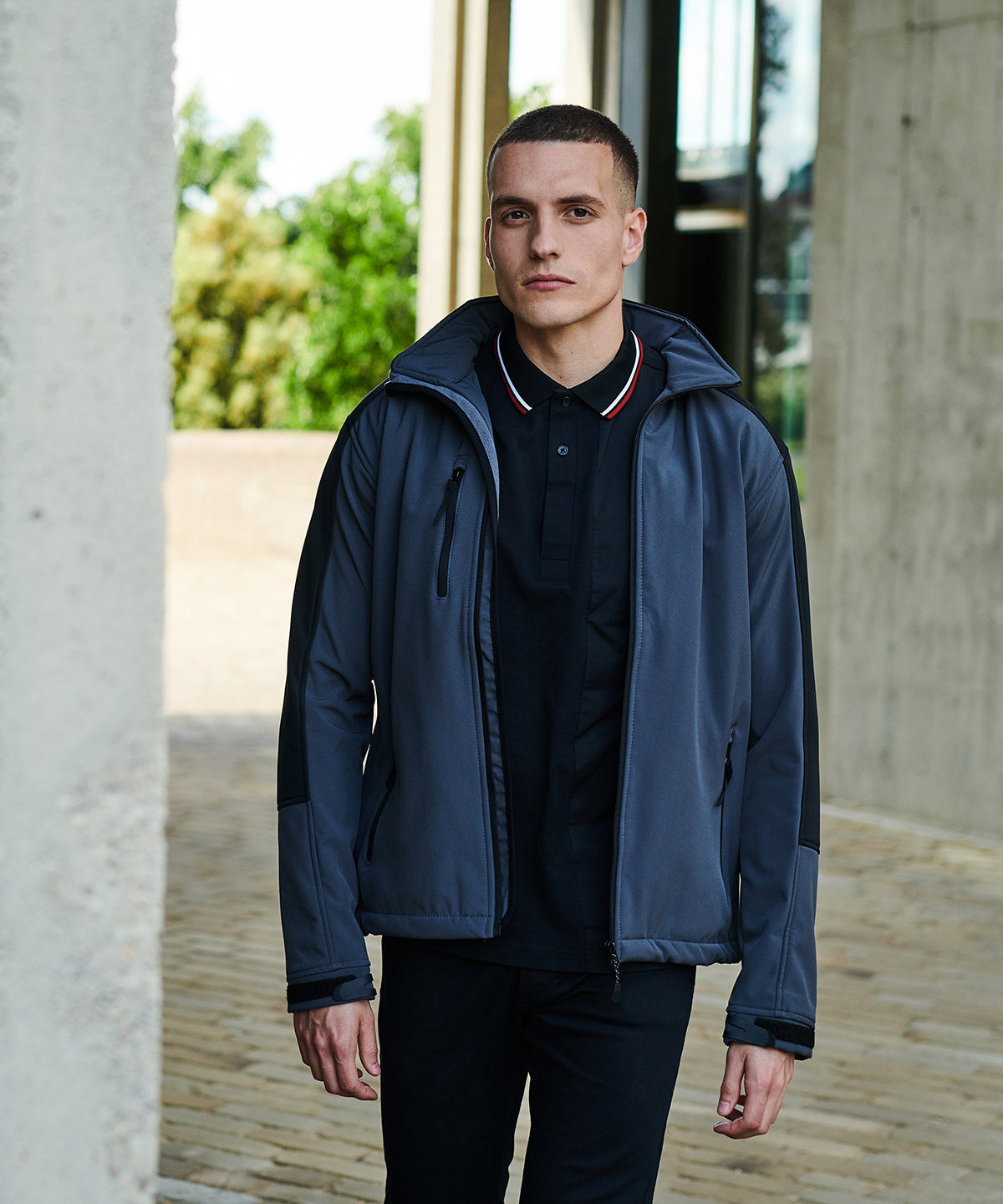 Seal Grey/Black - Hydroforce 3-layer softshell - GarmentEmbroidery