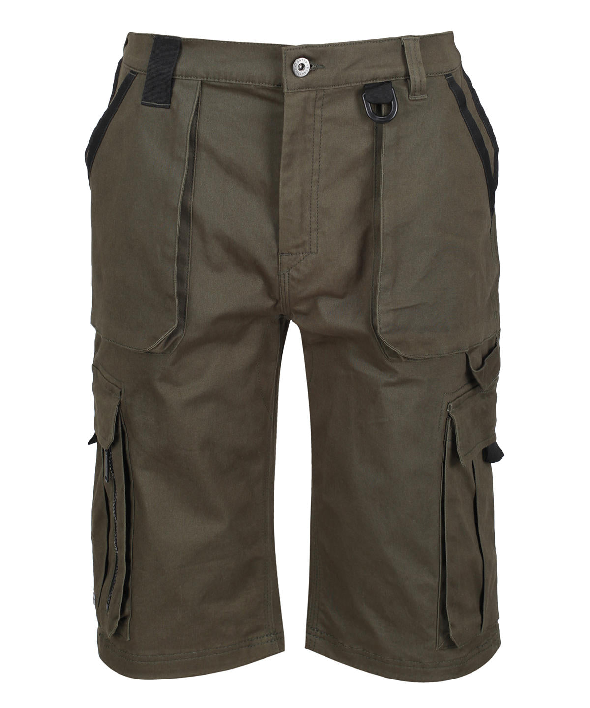 Khaki - Pro utility shorts - GarmentEmbroidery