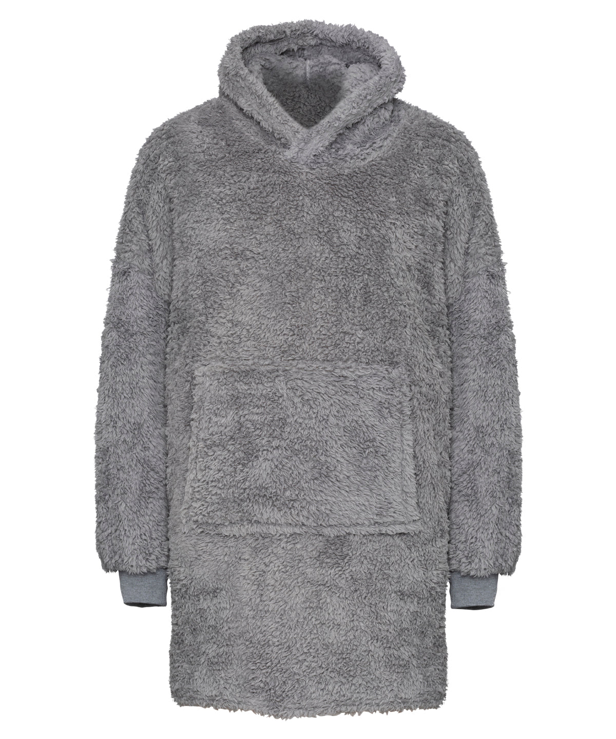 Grey - The Ribbon teddy bear fabric hoodie - GarmentEmbroidery