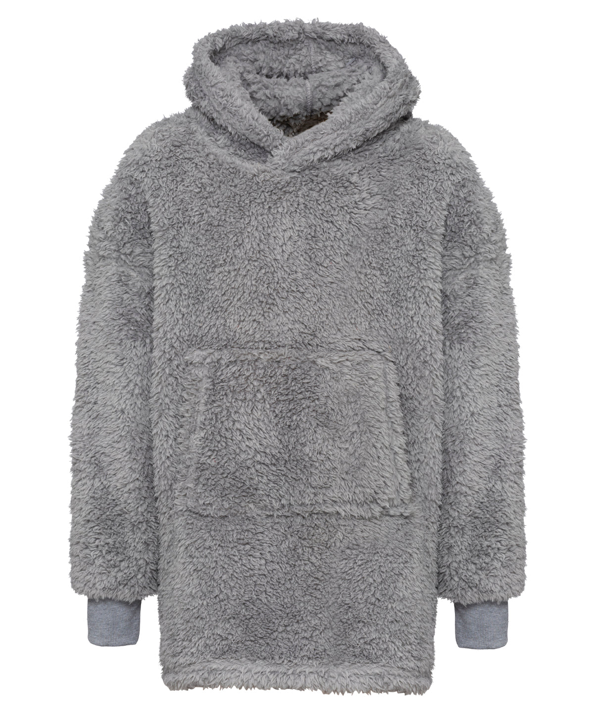 Grey - The kids Ribbon teddy bear fabric hoodie - GarmentEmbroidery