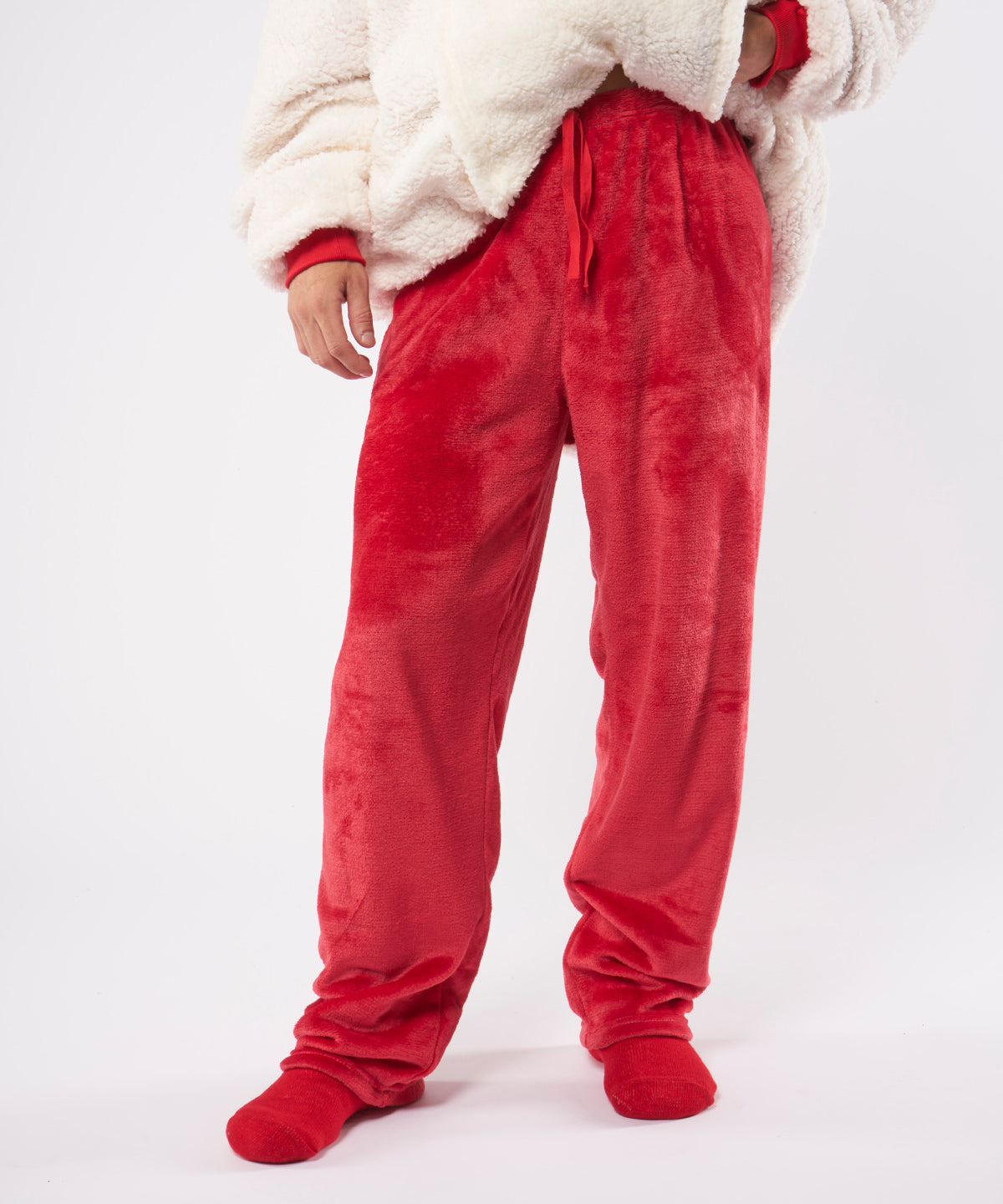 Black - The Ribbon luxury Eskimo-style fleece pants - GarmentEmbroidery