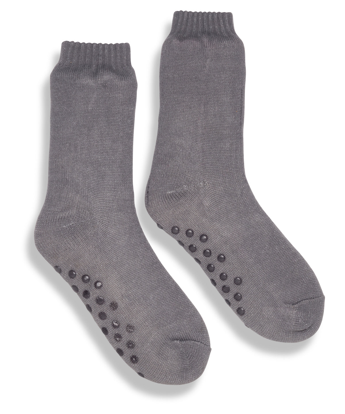 Grey - The Ribbon luxury Eskimo-style fleece socks - GarmentEmbroidery
