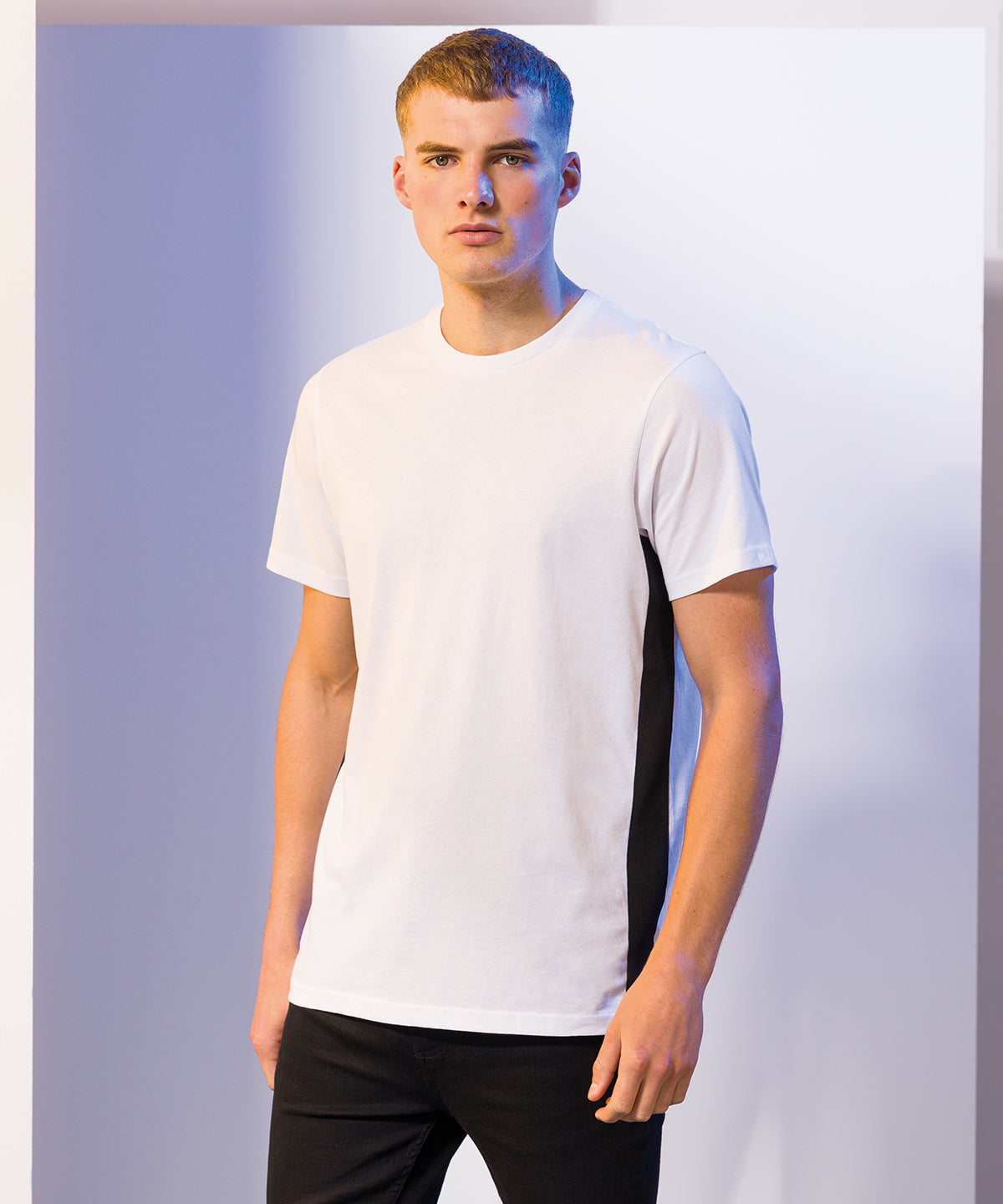 White/Black - Unisex contrast T - GarmentEmbroidery