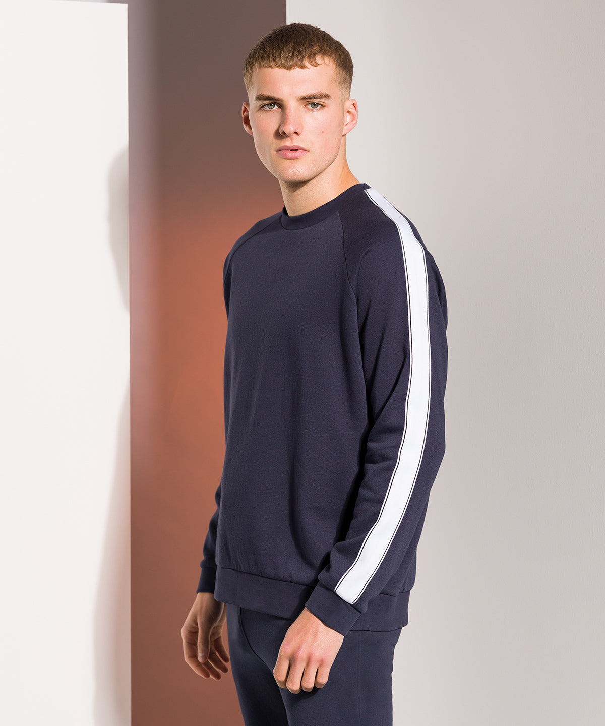 Navy/White - Unisex contrast sweatshirt - GarmentEmbroidery