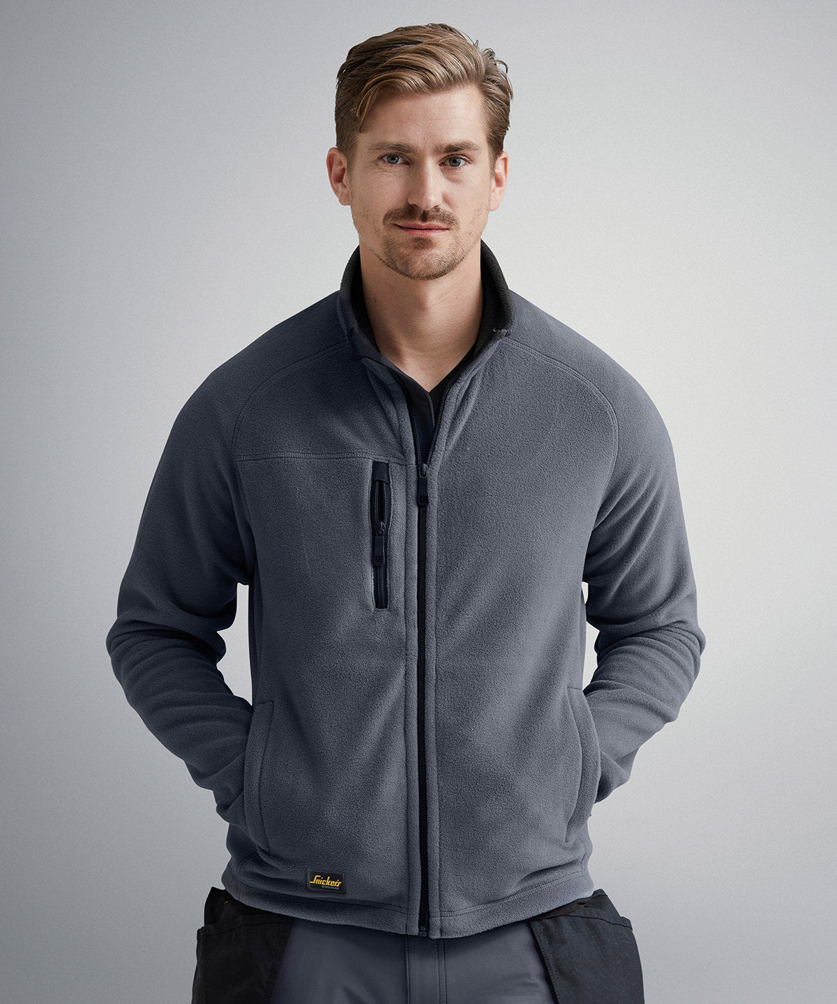 Steel Grey - POLARTECH fleece jacket - GarmentEmbroidery