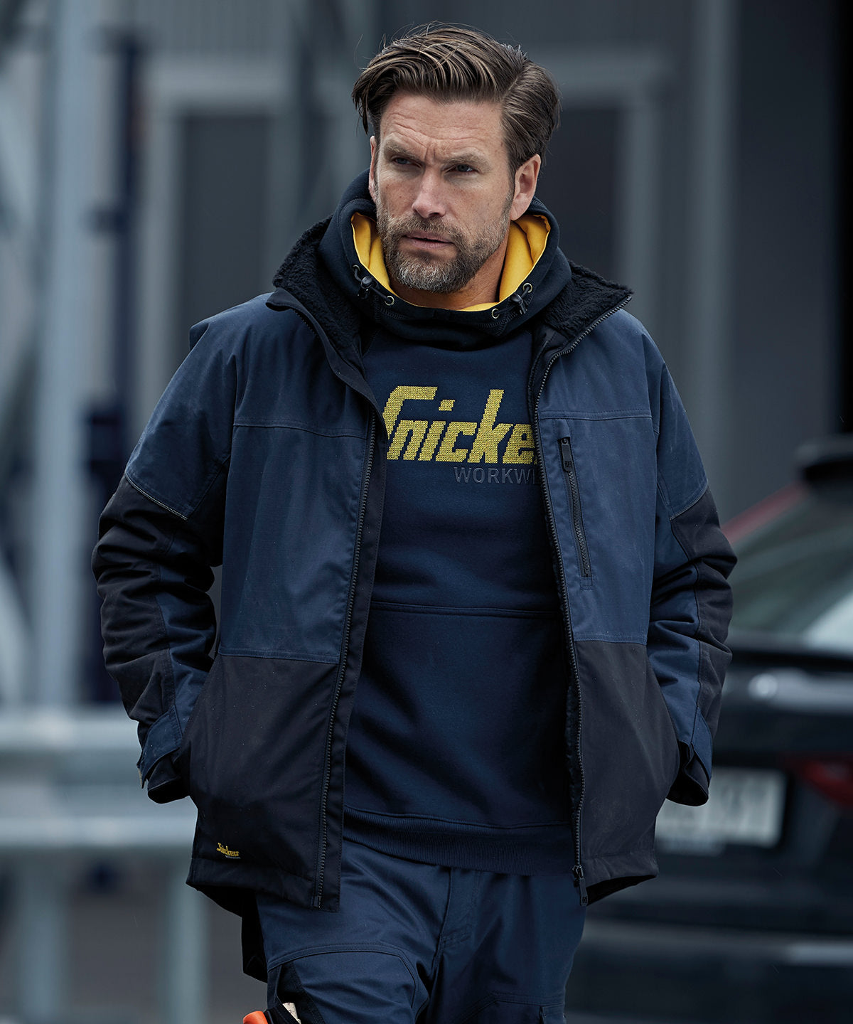 Navy/Black - AllroundWork winter jacket (1148) - GarmentEmbroidery