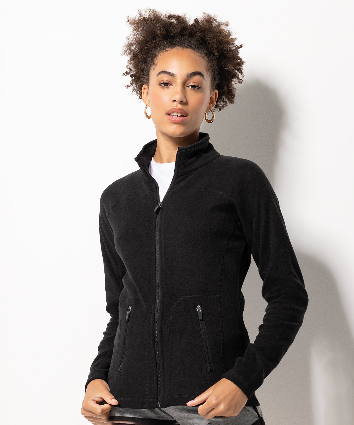 Navy - Microfleece jacket - GarmentEmbroidery