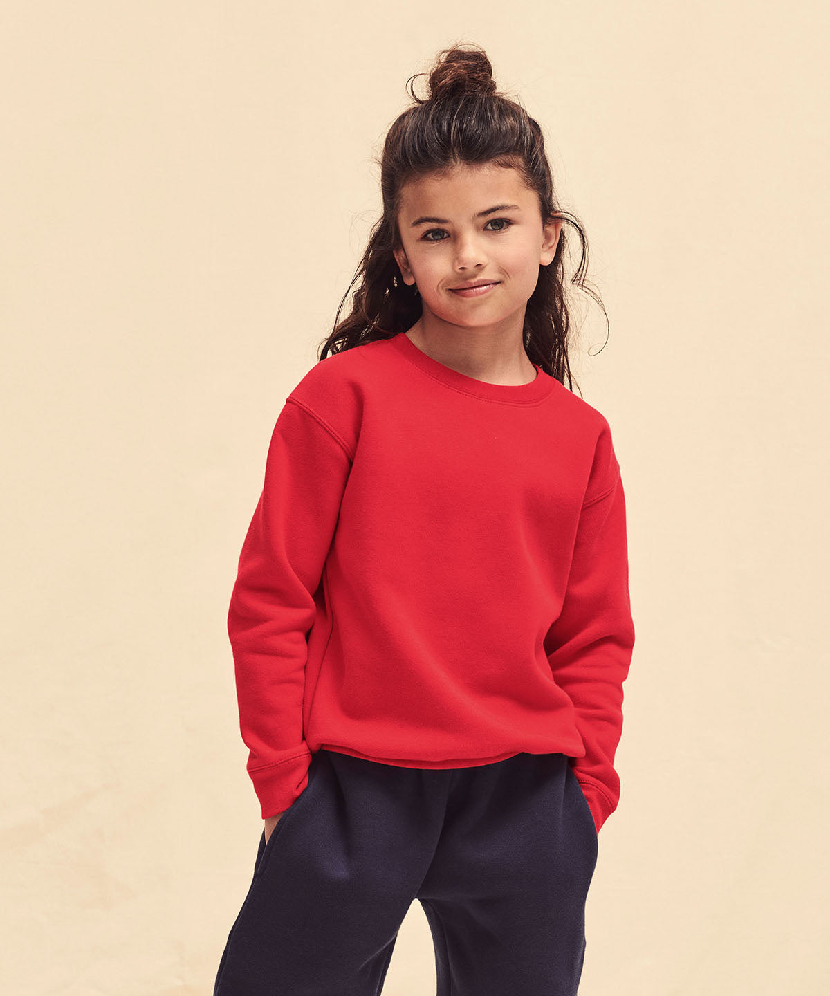 Bottle Green - Kids premium set-in sweatshirt - GarmentEmbroidery