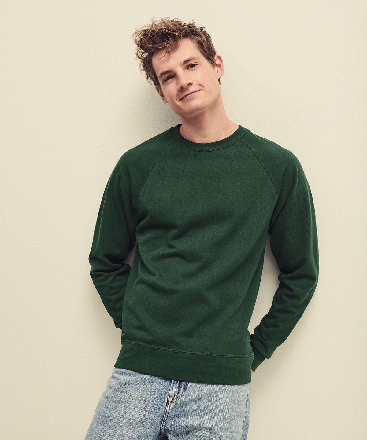 Bottle Green - Lightweight raglan sweatshirt - GarmentEmbroidery
