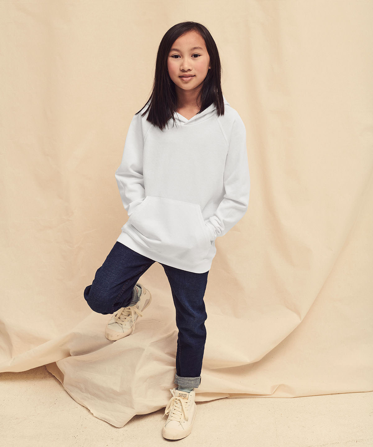 Black - Kids lightweight hooded sweatshirt - GarmentEmbroidery
