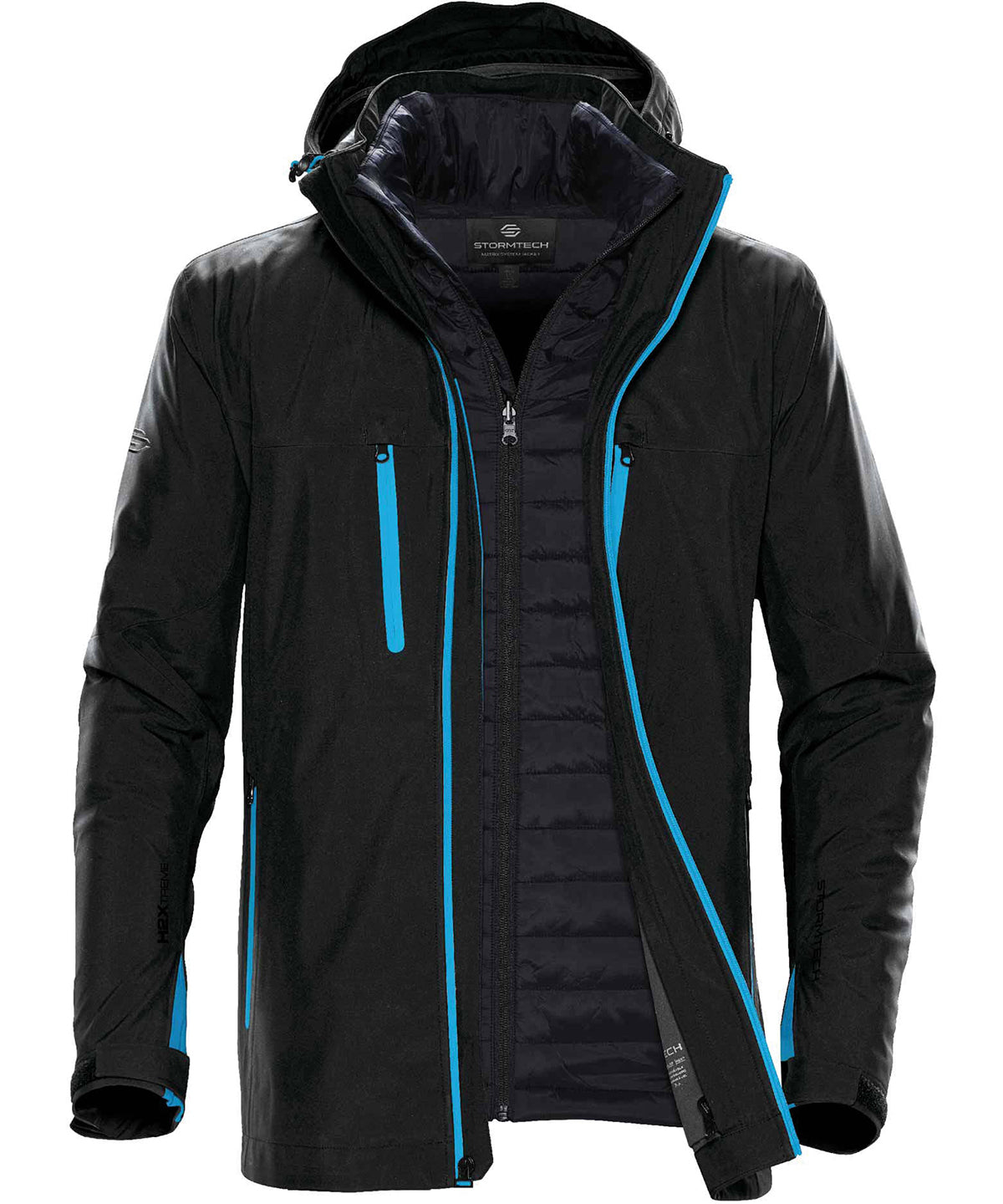Black/Electric - Matrix system jacket - GarmentEmbroidery