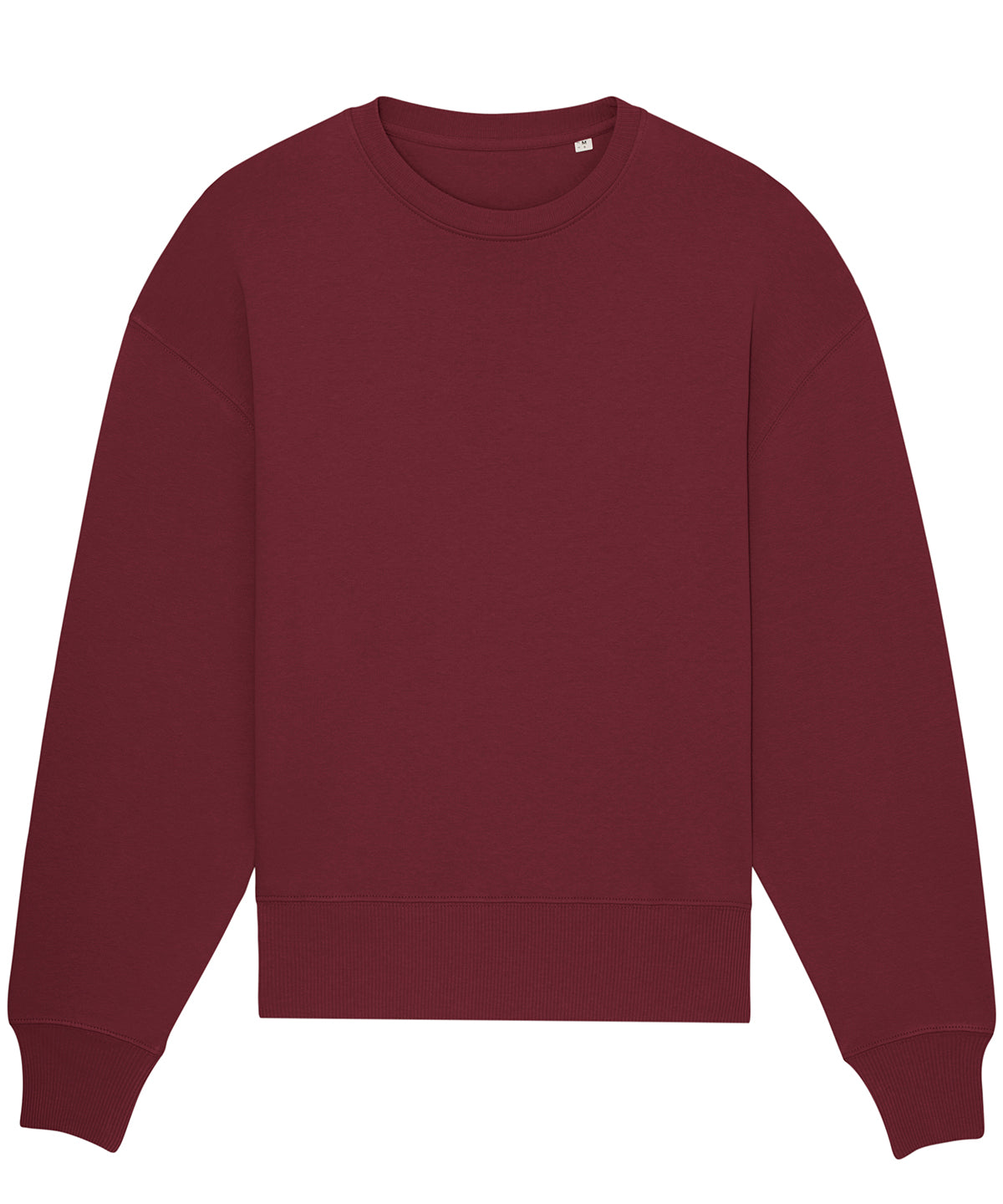 Burgundy - Radder oversized brushed crewneck (STSU857) - GarmentEmbroidery