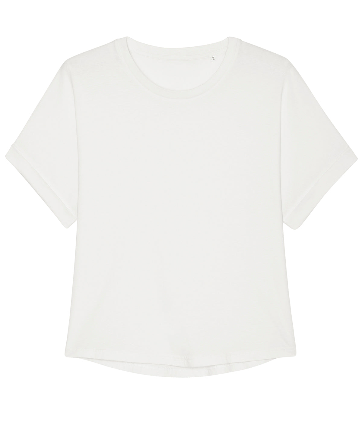 Garment Dyed White - Stella Collider Vintage, The women's garment dyed rolled sleeve t-shirt (STTW068) - GarmentEmbroidery