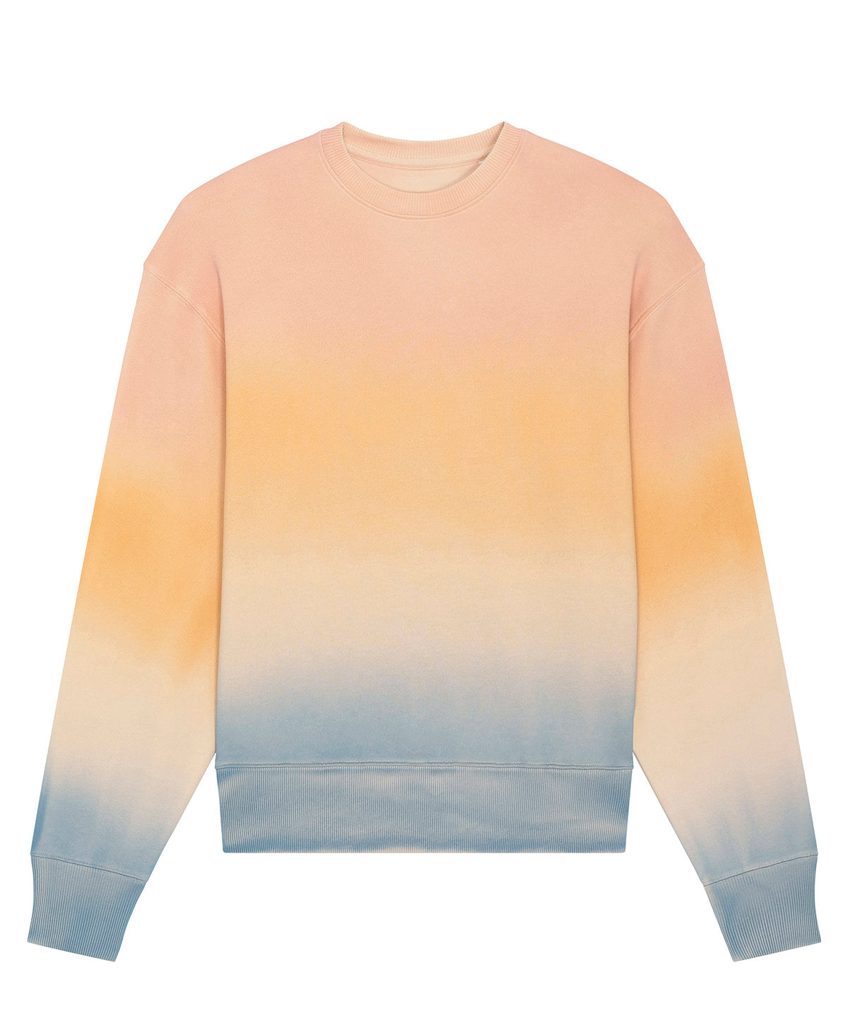 Multicolored Ombre - Radder ombre relaxed fit crew neck sweatshirt (STSU098) - GarmentEmbroidery