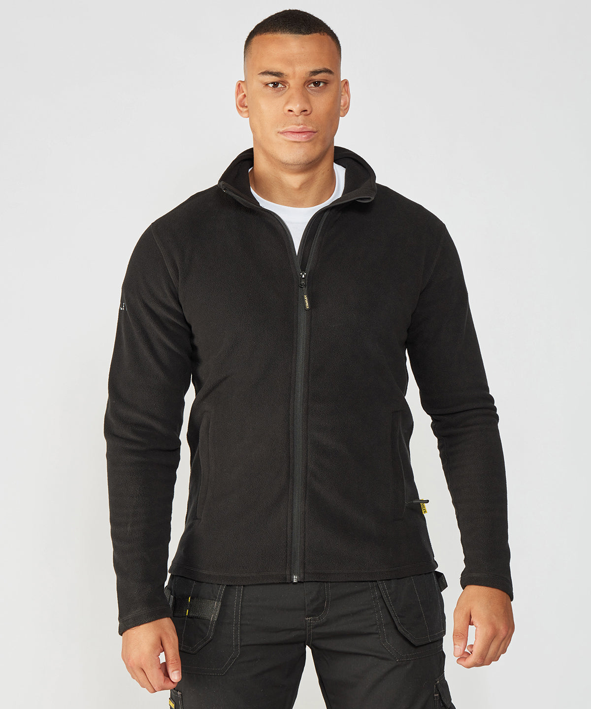 Black - Stanley Dixon zip-through microfleece - GarmentEmbroidery