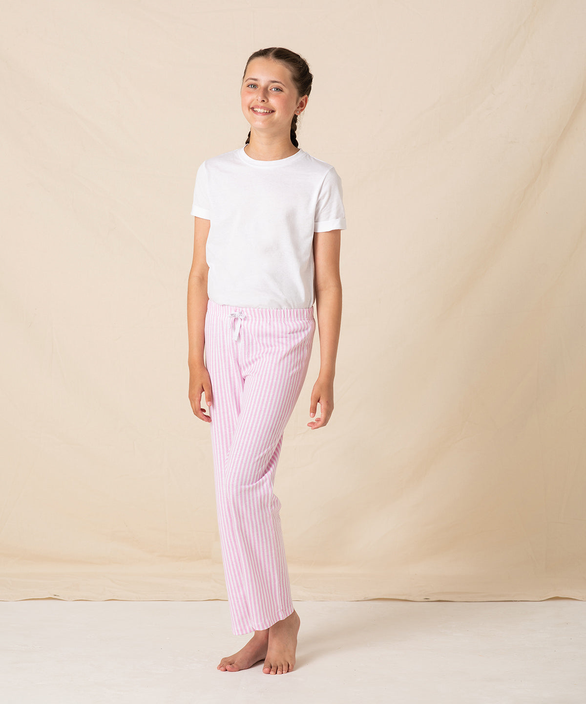 White/Navy - Kids long pyjamas - GarmentEmbroidery