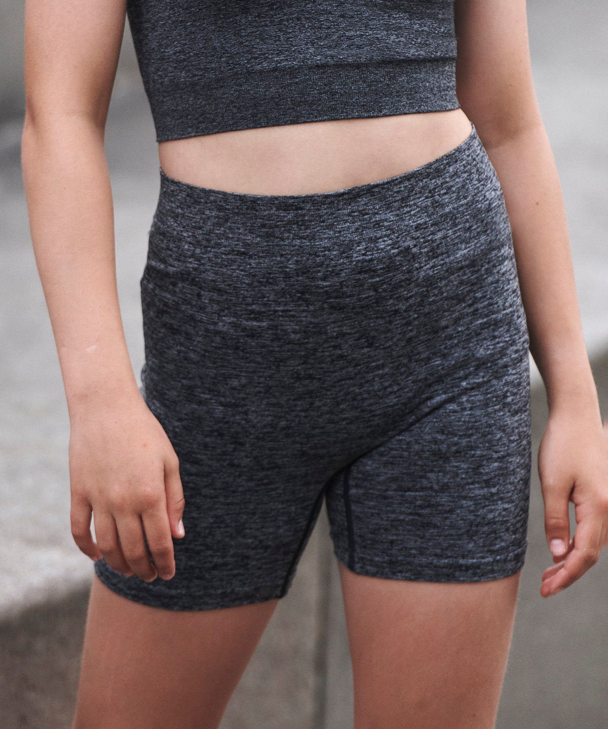 Black - Kids seamless shorts - GarmentEmbroidery