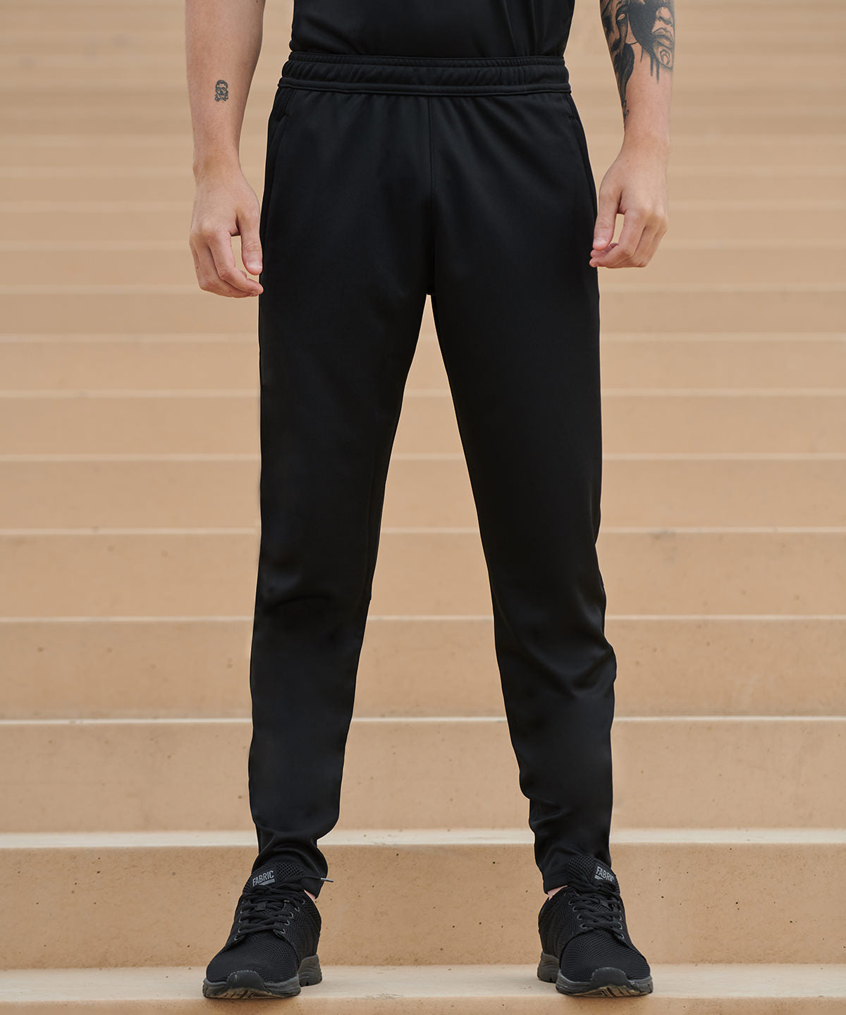 Navy - Slim leg training pants - GarmentEmbroidery