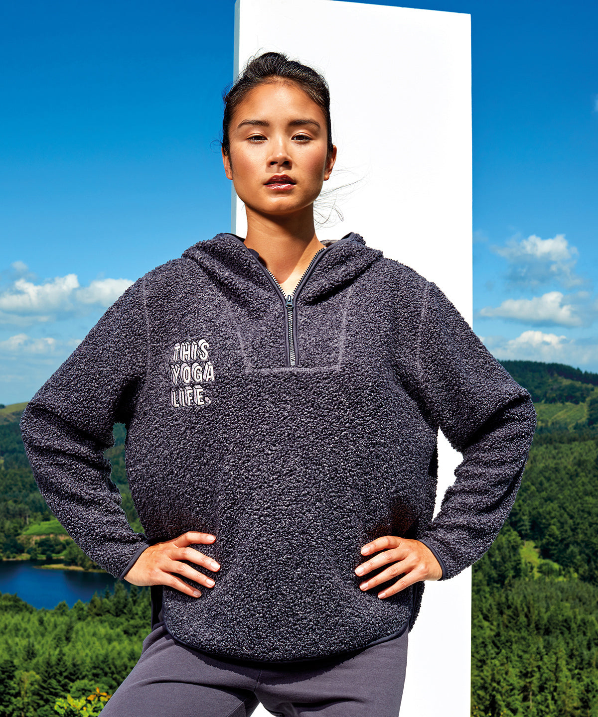 Mulberry - Women's TriDri® sherpa 1/4 zip hoodie - GarmentEmbroidery